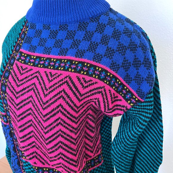 80's Funky Pullover Sweater - Size Large - Design Zone - Picture 3 of 7